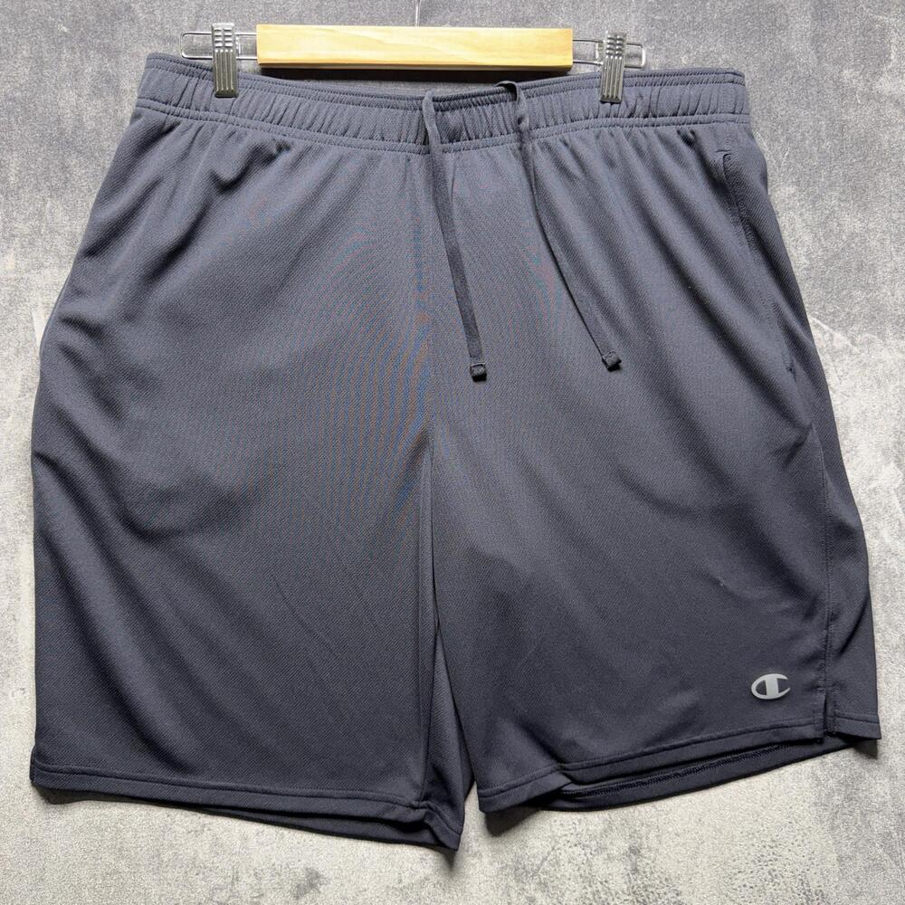 Champion Shorts Mens XL Gray Relaxed Mesh 9" Inseam Gym Running Basketball - Picture 1 of 11